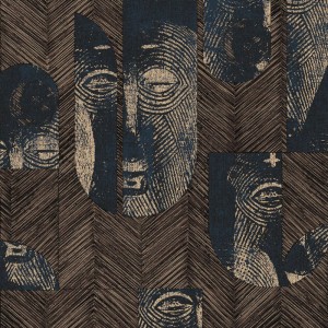 Caselio|Papier peint effet textile gris et argent métallisé|Papier Peint