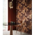 Papeldecor|Wallpaper African masks in brown shades|Wallpaper