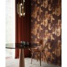 Papeldecor|Wallpaper African masks in brown shades|Wallpaper