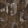 Papeldecor|Modern ethnic wallpaper with African tribal masks|Wallpaper