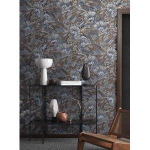 Architects Paper|Geometrische Tapete in Blau, Grün und Gold metallic|Art Deco 2