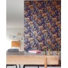 Papeldecor|Wallpaper large jungle leaves blue and gold|Wallpaper
