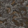 Papeldecor|Wallpaper modern large grey and gold leaves|Wallpaper