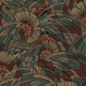 Papeldecor|Moderne Tapete Blumenmuster grün und gold|Tapeten