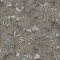 Papeldecor|Afrikanisches Landschaftsmuster Toile de Jouy Tapete mit textiler Optik|Tapeten