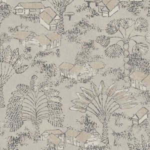 Caselio|Tropical floral wallpaper with green parakeets|Tropical