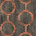 Papeldecor|Wallpaper with orange circle stone wall effect|Wallpaper