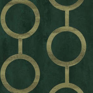 Caselio|Papier peint cercles beiges style pop|Cercles
