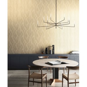 Casamance|Moderne geometrische Tapete braun-schwarz|Hochwertige 2