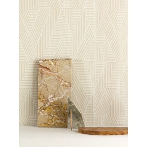 Papeldecor|Moderne Tapete Blumenmuster grün und gold|Tapeten 2