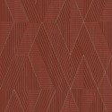 Papeldecor|Papel pintado terracota diseño moderno con rombos geométricos 3D|Papel Pintado