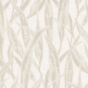 Papel pintado floral escandinavo beige arena y blanco -  220-5270