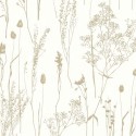 Papeldecor|Wallpaper floral white with branches Scandinavian style|Wallpaper