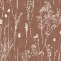 Papeldecor|Wallpaper floral Nordic style copper brown with bouquets|Wallpaper