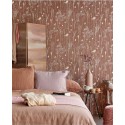 Papeldecor|Papier peint floral style nordique marron cuivre avec bouquets|Papier Peint