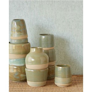 Casadeco|Papel Pintado moderno y exótico fibra bambú verde|Papel Pintado 2