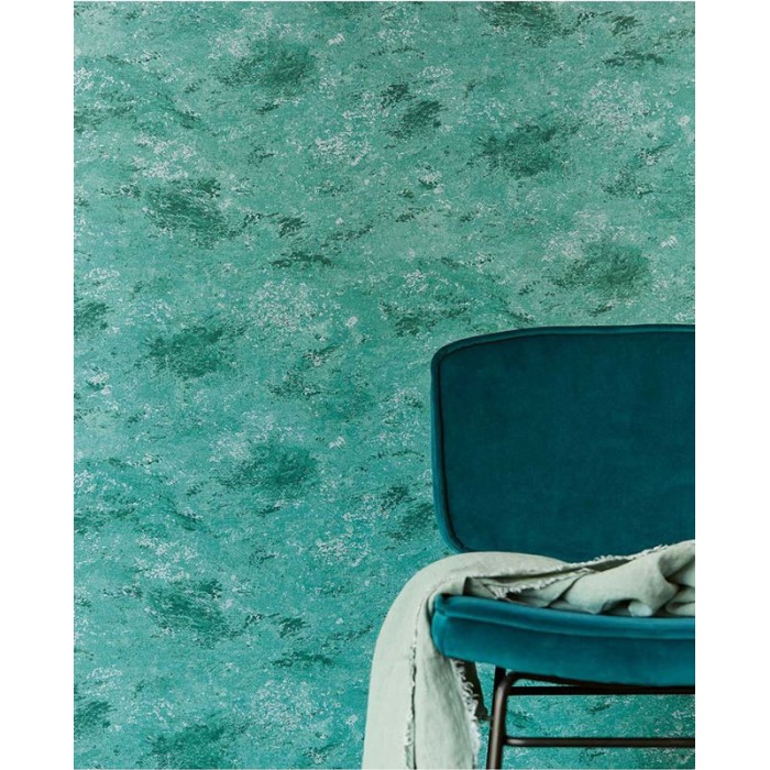 Papeldecor|Papel pintado abstracto verde turquesa efecto hormigón|Papel Pintado