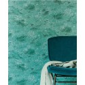 Papeldecor|Papel pintado abstracto verde turquesa efecto hormigón|Papel Pintado