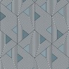 Papeldecor|Modernes Tapeten mit geometrischen Formen und metallisch-blauen Akzenten|Tapeten