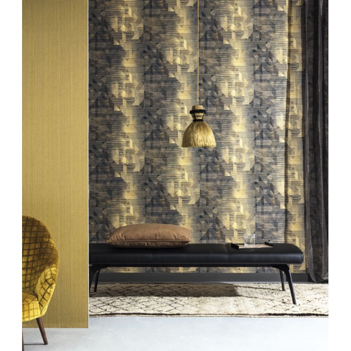 Papeldecor|Wallpaper abstract modern mosaic with golden accents|Wallpaper