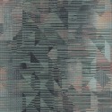Papeldecor|Wallpaper modern abstract shapes green with copper accents|Wallpaper