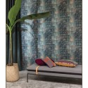 Papeldecor|Wallpaper modern abstract shapes green with copper accents|Wallpaper
