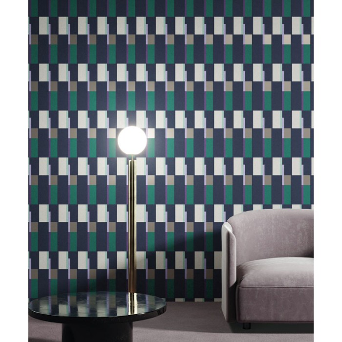 Papeldecor|Prisma-Tapete geometrisches Design modern und 3D-Effekt|Tapeten