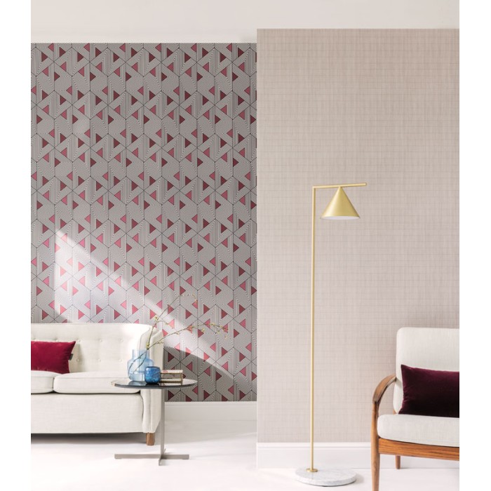 Papeldecor|Papel pintado geométrico moderno verde metalizado|Papel Pintado