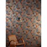Papeldecor|Moderne geometrische Tapete in Grün mit Metalldetails|Tapeten
