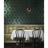 Papeldecor|Papier peint moutarde avec cercles gris en forme de maillons|Papier Peint