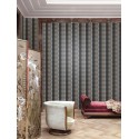 Papeldecor|Retro modern style wallpaper with vertical stripes and optical illusion|Wallpaper