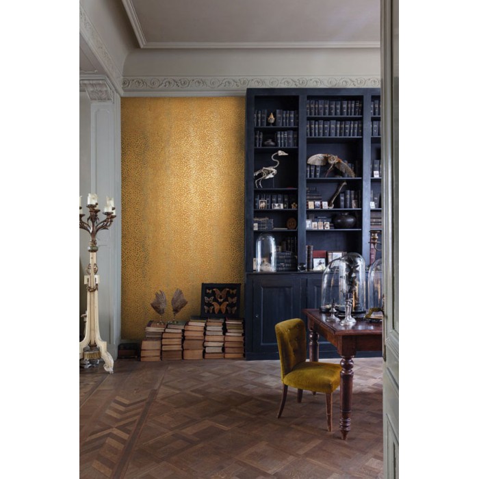 Papeldecor|Tapete Tierfelloptik Beige-Khaki gesprenkelt|Lederimitat