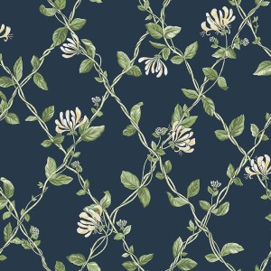 Papeldecor|Wildflower wallpaper with green leaf background|Wallpaper