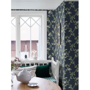 Papeldecor|Wildflower wallpaper with green leaf background|Wallpaper 2