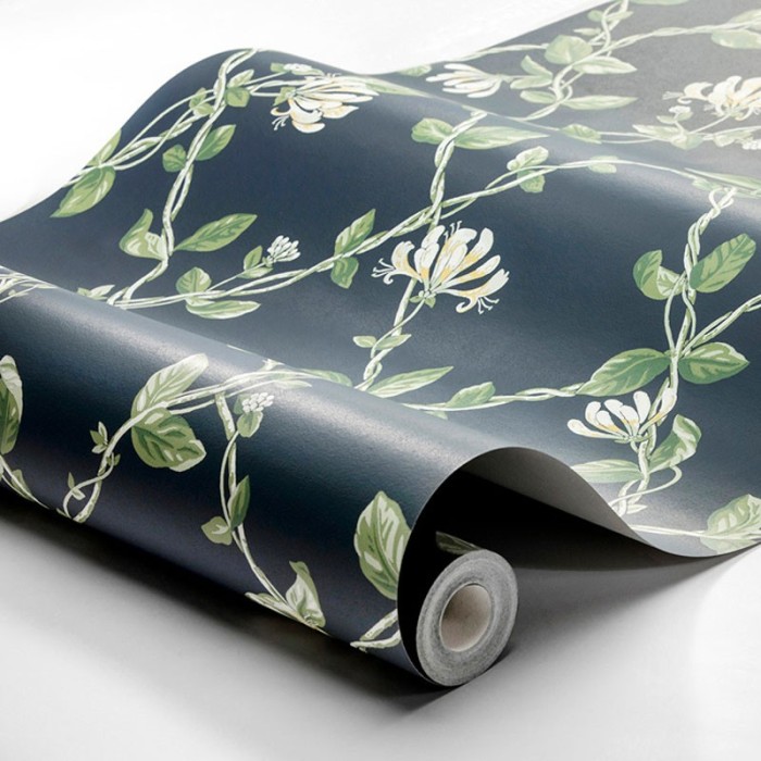 Borastapeter|Papel pintado floral atemporal azul|Papel Pintado