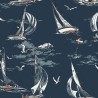 Borastapeter|Tapete nautische blaue Segelboote|Tapeten