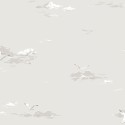 Borastapeter|Papel pintado paisaje marino gaviotas elegante gris claro|Papel Pintado