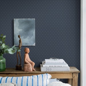 Eijffinger|Moderne Tapete Rauten Kreide-Effekt grün und silber|Tapeten 2