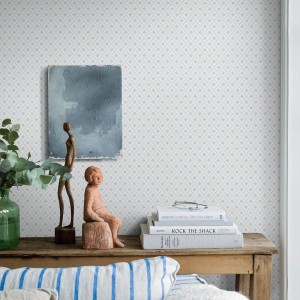 Papeldecor|Bordeauxfarbenes Rautentapeten-Textileffekt im englischen Stil|Tapeten 2