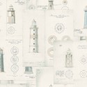 Borastapeter|Papier peint phares croquis marins|Papier Peint