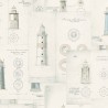 Borastapeter|Papier peint phares croquis marins|Papier Peint