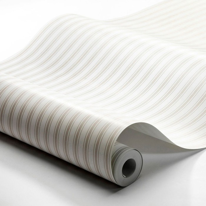 Borastapeter|Papel pintado rayas estrechas náutico beige blanco|Papel Pintado