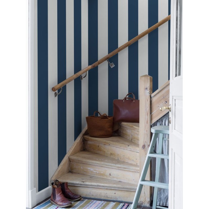 Borastapeter|Papel pintado rayas anchas náutico azul blanco|Papel Pintado