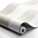 Papel pintado rayas anchas náutico beige blanco - Borastapeter Marstrand II 8879