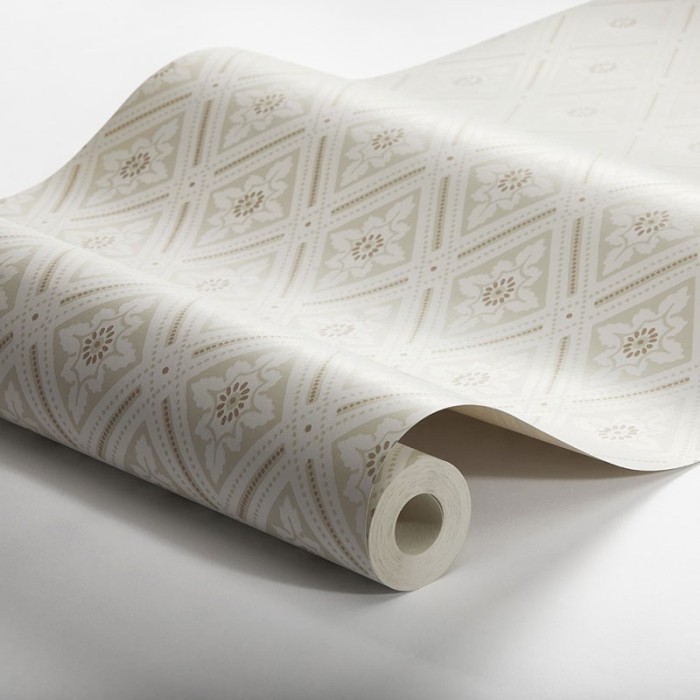 Borastapeter|Papier peint treillis nordique élégant beige rouge|Scandinave