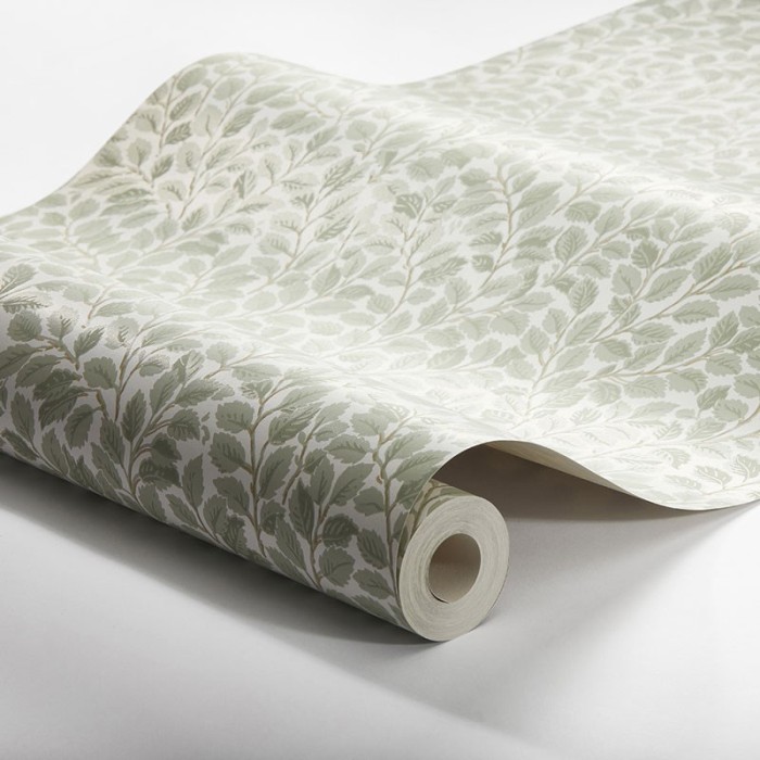 Borastapeter|Papier peint floral nordique feuilles vert|Papier Peint