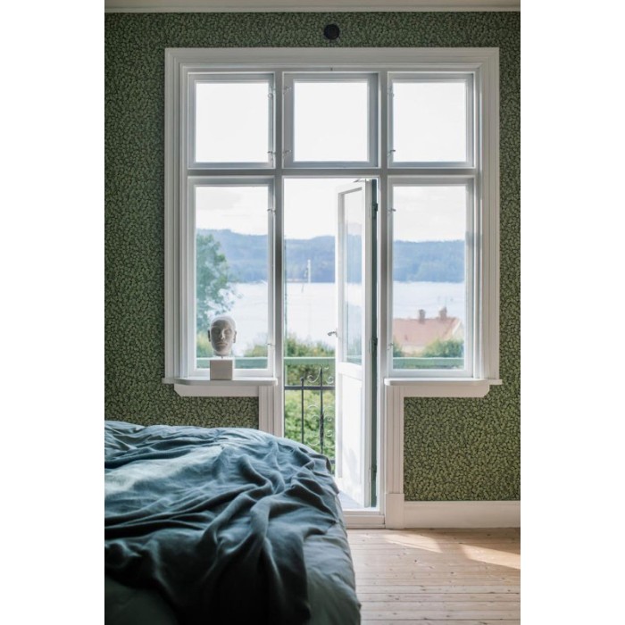 Borastapeter|Tapete nordisch floral Blätter grün schwarz|Tapeten