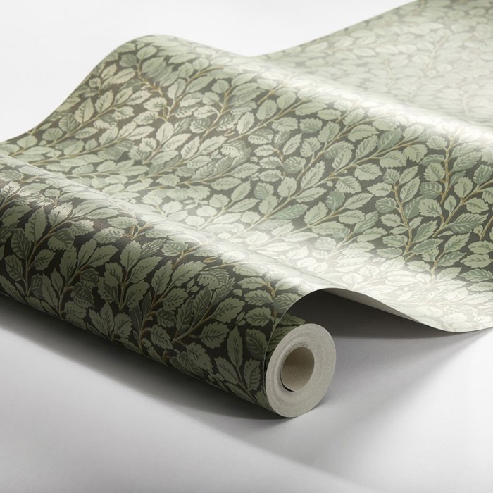 Borastapeter|Wallpaper green black leaves Nordic floral|Wallpaper