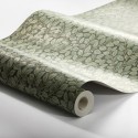 Borastapeter|Papier peint floral nordique feuilles vert noir|Papier Peint