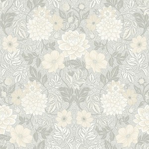 Casadeco|Plain wallpaper with raw white textile look|Wallpaper 2